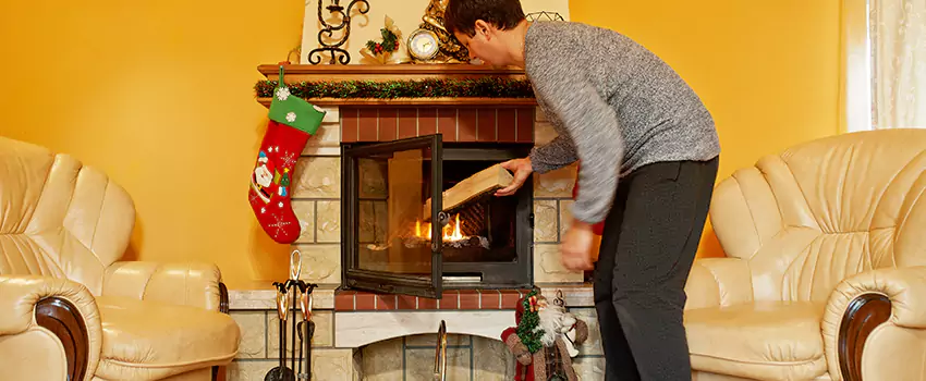Rusted Metal Fireplace Restoration in Sioux City, Iowa